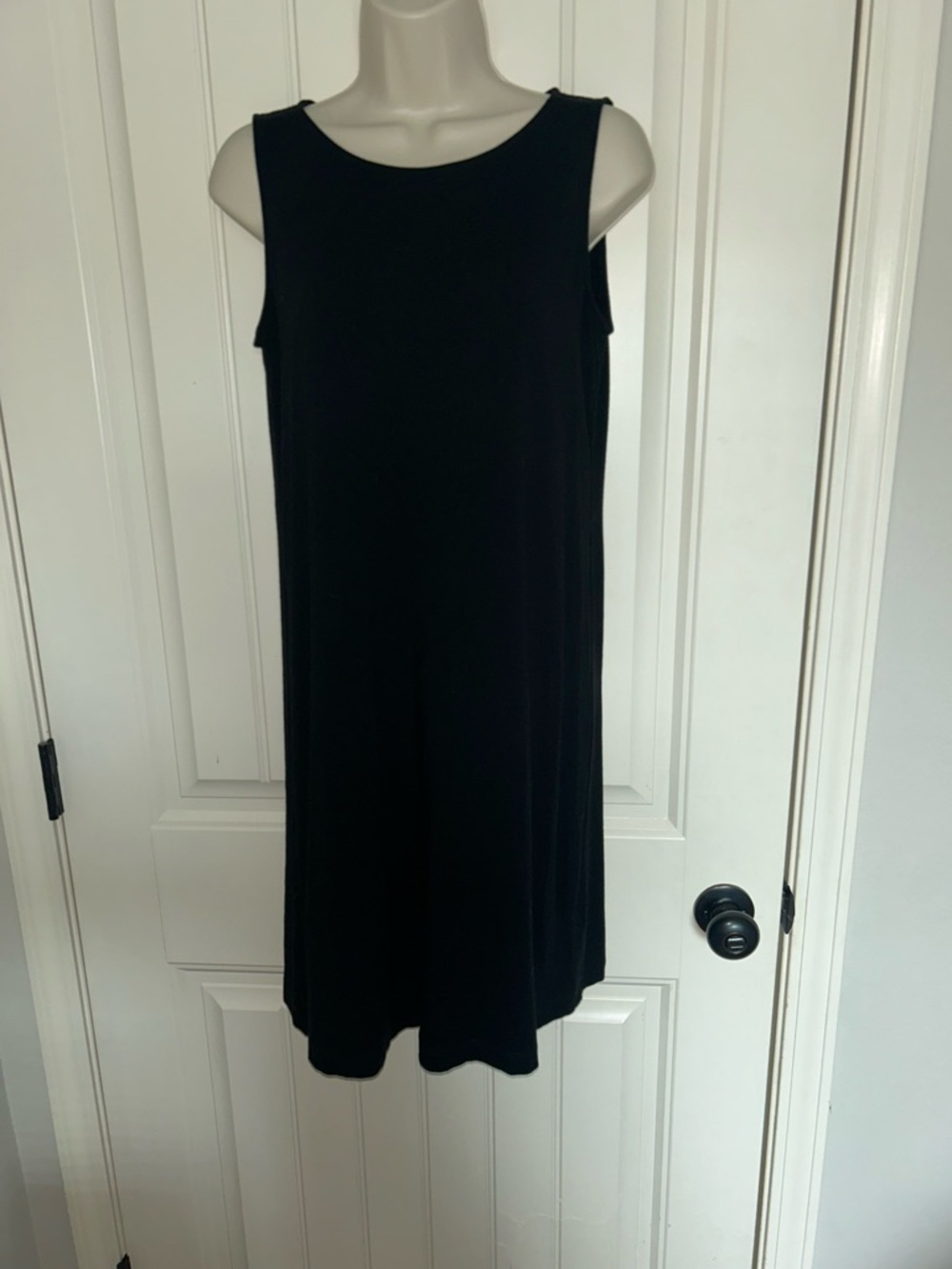 NEW Eileen Fisher Petite Classic Black Sleeveless Shift Dress - Women's Sz PS
